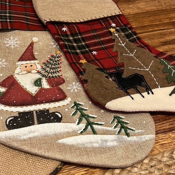 CABIN STYLE STOCKINGS - SET OF 4 - Picture 3 of 9
